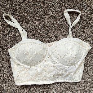 B.O.G Collection cropped tank size medium in cream